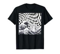 Weirdcore Aesthetic Giapponese The Great Wave off Kanagawa Maglietta