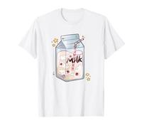 Weirdcore Aesthetic Occhi Cartone del Latte Giapponese Maglietta