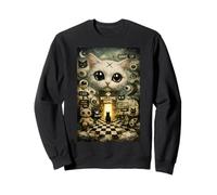 Weirdcore Cat Surreale Dreamscape Art Felpa
