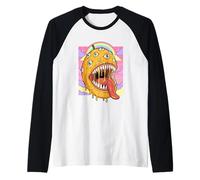 Weirdcore Estetica Kawaii Mango Bulbi oculari Maglia con Maniche Raglan