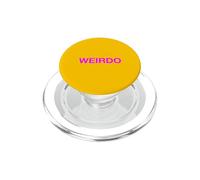WEIRDO hot pink groovy messaggio Orgogliosamente strano strano diverso PopSockets PopGrip per MagSafe