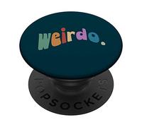 weirdo. Sii strano! Divertimento retrò e ondulato in stile PopSockets PopGrip Adesivo