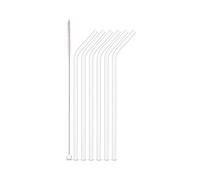 Weis 10961 - Set di 6 cannucce in vetro, trasparente