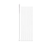 Weis 10971 - Set di 6 cannucce in vetro, trasparente