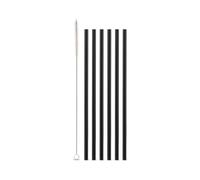 Weis 10979 - Set di 6 cannucce in vetro, colore: Nero