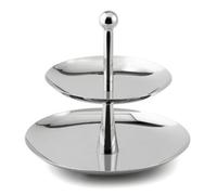 Weis 16032 - Vassoio a 2 Ripiani in Acciaio Inox