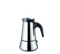 Weis Caffettiera per 2 tazze, 100 ml, in acciaio inox argentato, dimensioni: 9,5 cm x 9 cm x 14,5 cm, 16972