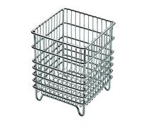 Weis Cesto portaposate, acciaio inossidabile, argento, 12 x 12 x 15 cm