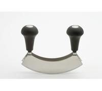 Weis Doppia Mezzaluna, 14 cm, Acciaio Inox, Argento/Nero, 14 x 3 x 11 cm