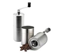 Weis Macina caffè Compatto con macina in Ceramica, Acciaio Inox, Argento, 5 x 5 x 15 cm