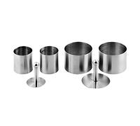 Weis Set di Cerchi di Latta da Dessert, Acciaio Inossidabile, Argento, 9 x 8 x 8 cm