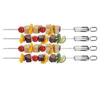 Weis Spiedini per barbecue con raschietto, 45 cm, set da 4 pezzi