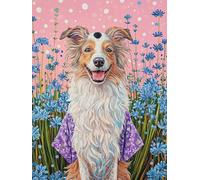 WEISHIWE Dipingere con i Numeri Adulti Cane domestico, 60x80cm s-100