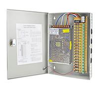 Weishuo Alimentatore CCTV 12V 18 Canali Uscita AC 110V/220V a 12V 20A 240W Scatola di Alimentatore Stabilizzato per Telecamere Videosorveglianza DVR Sistema di Sicurezza
