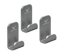 WEISSENSTEIN Ganci appendiabiti adesivi resistenti - Appendini porta asciugamano in acciaio inox - Ganci muro senza foratura