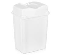 Weisser Plastikabfalleimer 28 l