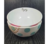 Weissestal set 2 coppette colazione/cereali porcellana decoro candy