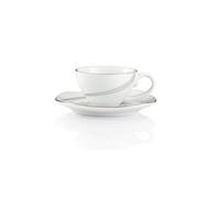 WEISSESTAL SET 2 TAZZE CAFFÈ 100 ML CON PIATTINO IN PORCELLANA - SQUARED NEBULA