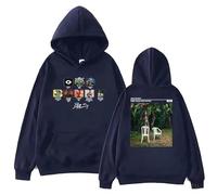 WEISSYO Manica Lunga Unisex retrò Hip-Hop Harajuku Manica Lunga Bad Cantante 2D Stampato Bunny da Strada per Studenti Felpa con Cappuccio Uomo Donna Cosplay Felpe con Cappuccio-Navy Blue||XX_l