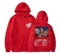 WEISSYO Ragazzi Manica Lunga da Strada per Studenti Felpa con Cappuccio Rapper Alvaro Diaz 2D Stampato Felpe con Cappuccio Unisex retrò Hip-Hop Harajuku Manica Lunga-Red||l