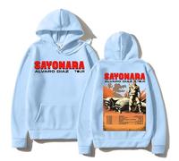 WEISSYO Ragazzi Manica Lunga Unisex retrò Hip-Hop Harajuku Manica Lunga da Strada per Studenti Felpa con Cappuccio Rapper Alvaro Diaz 2D Stampato Felpe con Cappuccio-Light Blue||m