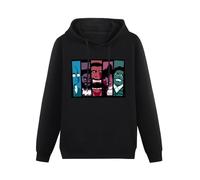 WEISULANG What We Do in The Shadows Color Blocks Pullover Hoody Sweatershirt Black 3XL