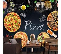 WEITAOSM Carta da parati murale 3D con lavagna per pizzeria, ristorante, caffetteria, creativa, per la cameretta dei bambini (PVC autoadesivo)