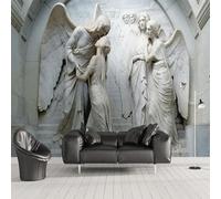 WEITAOSM Carta da parati murale 3D creativa con scultura di angelo in rilievo stereo, per soggiorno, TV, divano, camera da letto, arredamento per la casa (PVC autoadesivo)