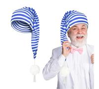 WEITAPYT Berretto da Notte con Pompon, Berretto da Notte per Lui e per Lei, Cappello Nano, Ideale per Feste a Tema, Feste in Maschera, Carnevale, Natale e Altre Occasioni