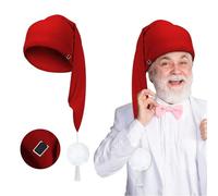 WEITAPYT Berretto da Notte con Pompon, Berretto da Notte per Lui e per Lei, Cappello Nano, Ideale per Feste a Tema, Feste in Maschera, Carnevale, Natale e Altre Occasioni