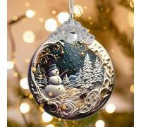 WEITAPYT Decorazioni Natalizie Presepe Ornamento da Appendere di Natale in Acrilico Ciondoli Religioso Per Albero di Natale Per La Casa E Il Caminetto (Tipo 3)