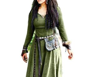 WEITING Abito Medievale Abito Lungo da Donna a Maniche Lunghe Abito da Elfo Fata Vintage Rinascimentale Abbigliamento Gotico Celtico Vichingo Ballo di Fantasia -Verde,M