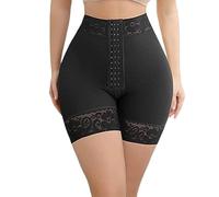 WEITING Addome in Pizzo Che stringe Il gluteo Che Solleva i Pantaloni Modellanti Shapewear Corsetto Fajas Allenatore della Vita delle Donne Body Shapers Leggings da donna-0729Black-S