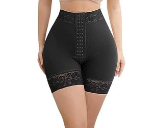 WEITING Addome in Pizzo Che stringe Il gluteo Che Solleva i Pantaloni Modellanti Shapewear Corsetto Fajas Allenatore della Vita delle Donne Body Shapers Leggings da donna-0729Black-S