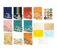 WEITING Biglietti Di Apprezzamento - Set di 10 Carte di Ringraziamento per Lavoro,Note Di Incoraggiamento Cartoleria Divertente Con Buste | per Team Ufficio Casa Insegnanti Studenti