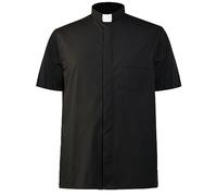 WEITING Camicie da sacerdote Uomo Camicie da Chiesa cattolica Vescovo Clero Colletto rialzato Ministro Predicatore Pastore Camicette Romane Top-3XL-Uomo Manica Corta
