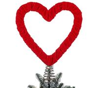 weiting Cima Ad Albero a Cuore per San,Punta A Cuore Con Filo Flessibile Per Albero - Accessorio Decorativo In Velluto Per Arredamento Casa, Tavolo Matrimonio, Parete
