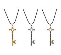 WEITING Collare con forma de llave de estilo Retro Punk para hombres y mujeres, collare de Anime de dibujos animados japoneses ajustable de tendencia, accessori di gioia, regalo-SET