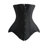 WEITING Corsetto gotico Taglie forti Corsetto sexy Corsetti e bustini Torso lungo Ossa d'acciaio Overbust Curva modellante Body Shapewear Taglie forti-Nero-XXXL