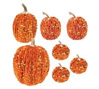 WEITING Decorazioni Autunnali Con Zucche,Zucche Artificiali Decorazioni Halloween E Autunno - 7 Pezzi Centrotavola Casa per Feste Stagione Cucina Camera