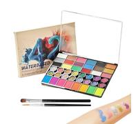 weiting Kit Trucco Viso per Bambini - 42 Colori Ad Base Acquosa Con Pennelli,Trucco Viso per Feste di Natale Carnevale Eventi Scolastici Halloween Compleanni