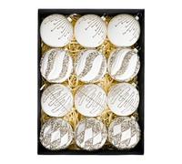 weiting Palline di Velluto Natalizie - 12 Pezzi Set di Palline Ornamentali Natalizie Fioccate | Decorazioni per Casa Feste Interno Esterno Soggiorno Cucina Ghirlanda