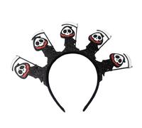 WEITING Per Capelli Halloween - Fascia Teschio Fantasma,Fascia Scintillante con Paillettes per Teatro Costume Matrimonio