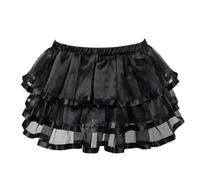 WEITING S-6XL Tulle Skirts Ladies Party Dance Tutu Skirt Faldas Saias Femininas Pleated Midi Costume Plus Size Corset Skirts Adult-Black-S