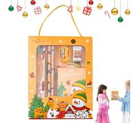 weiting Set di gomme da natalizie, set di cancelleria per la scuola di Natale | Set di cancelleria natalizia da 6 | per la scuola di Natale, forniture di festive alla in più colori per il