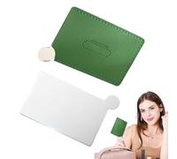 WEITING Specchio per Borsetta - con in Pelle PU Specchietto da Borsellino | Specchietto da Toeletta Antigraffio Acciaio Inossidabile Portatile per Donna Ragazza Viaggio Ufficio Scuola Danza Camera