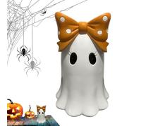 WEITING Statuetta Fantasma - Statuette di Halloween | Decorazioni in Resina da Scrivania con Fiocco per Matrimonio Gotico Vetrina Festa Compleanno Interno Camera da Letto