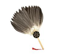 WEITINGKKK con un ventilatore di piume, Elegante ventaglio cinese di piume for occasioni speciali,(Onecolor)