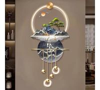 WEITINGKKK decorazioni a parete 3D, Scultura da parete illuminata a LED 3D con ciondolo a sfera in metallo multicolore(C)