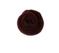 WEITINGKKK di Lana, Filato di Lana Merino for infeltrimento ad ago e a Umido, Marrone, 50 g/100 g(30,50g)
